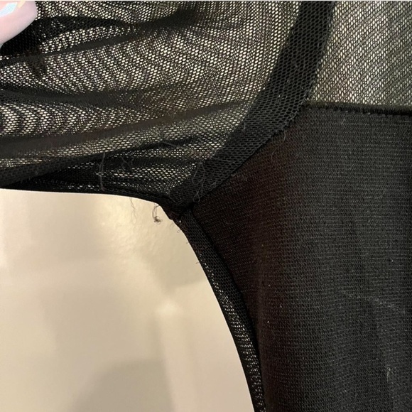 ♠️ Black Sheer Long Sleeve Cocktail Bodycon Dress , Size: M - Picture 9 of 9